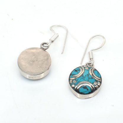 Tibetan Silver Earrings New Year Gift Dangle & Drop Hook Earring 1.5" EAR-10024