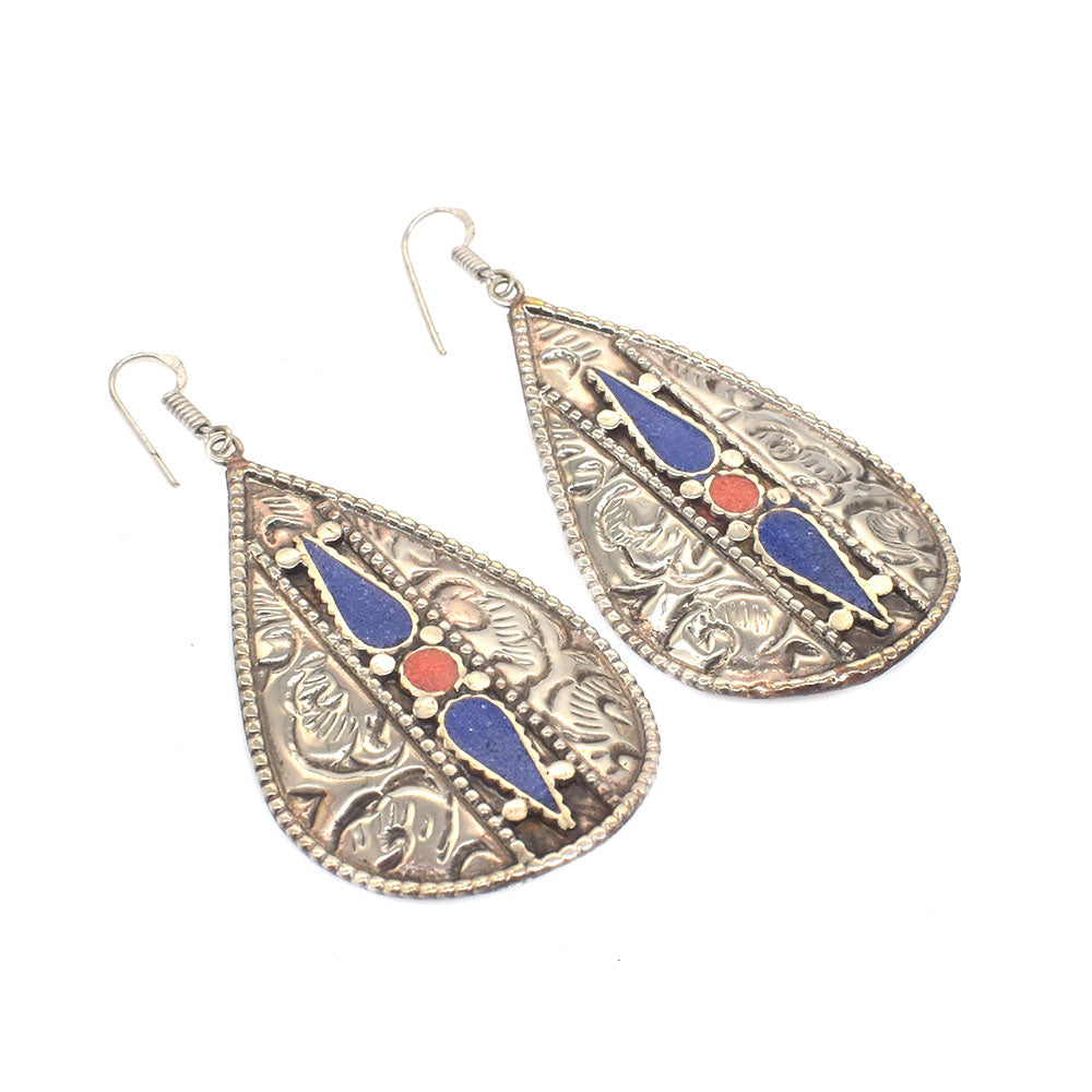 Vintage Tibetan Nepalese Earrings Ethnic Handmade Fashion Jewelry Gift EAR-10701