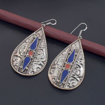 Vintage Tibetan Nepalese Earrings Ethnic Handmade Fashion Jewelry Gift EAR-10701