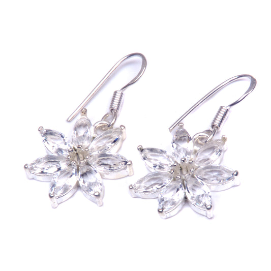 April Birthstone White Topaz Quartz Fashion Jewelry Earring 1'' to 2'' EAR-1640