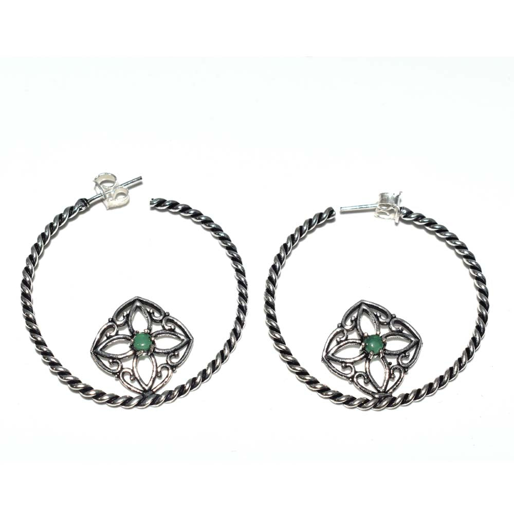 Green Onyx Wonderful Jewelry Gemstone Fashion Ethnic earring 1'' to 2'' EAR-4907