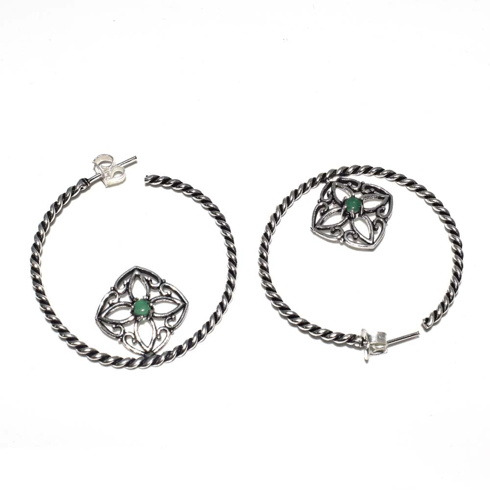 Green Onyx Wonderful Jewelry Gemstone Fashion Ethnic earring 1'' to 2'' EAR-4907
