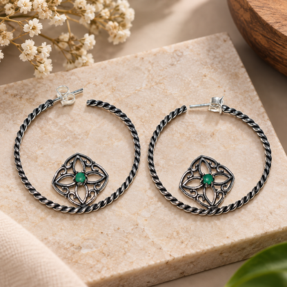 Green Onyx Wonderful Jewelry Gemstone Fashion Ethnic earring 1'' to 2'' EAR-4907
