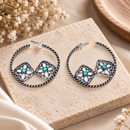 Santa Rosa Turquoise Jewelry Gemstone Fashion Ethnic earring EAR-4913