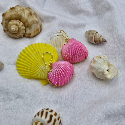 Titanium Sea Shell Earrings Ocean Inspired Beach Wear Jewelry EAR05-GLD