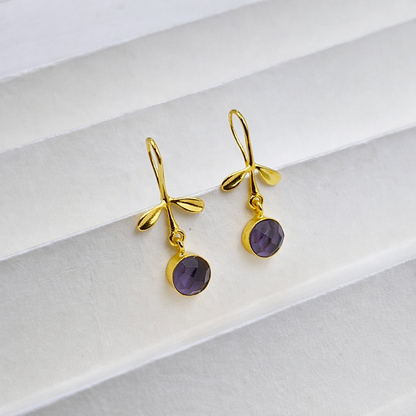 Minimalist Gold Dangle Earrings Romantic Jewelry Gift for Her EAR07-GLD