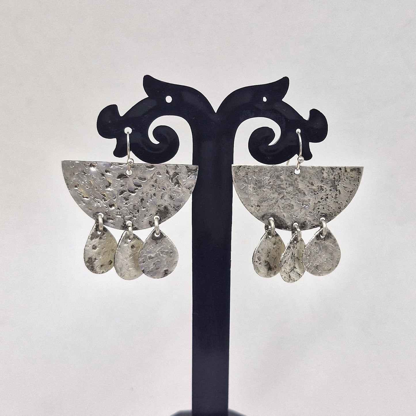 Elegant Silver Geometric Drop Earrings EAR10-PLN