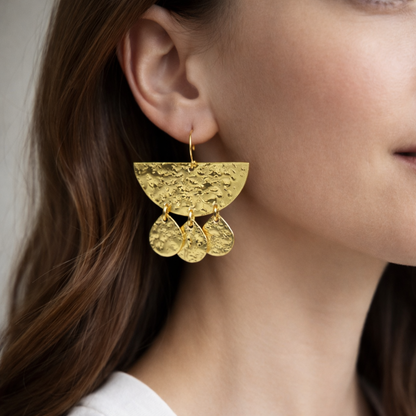 Elegant Silver Geometric Drop Earrings EAR10-PLN