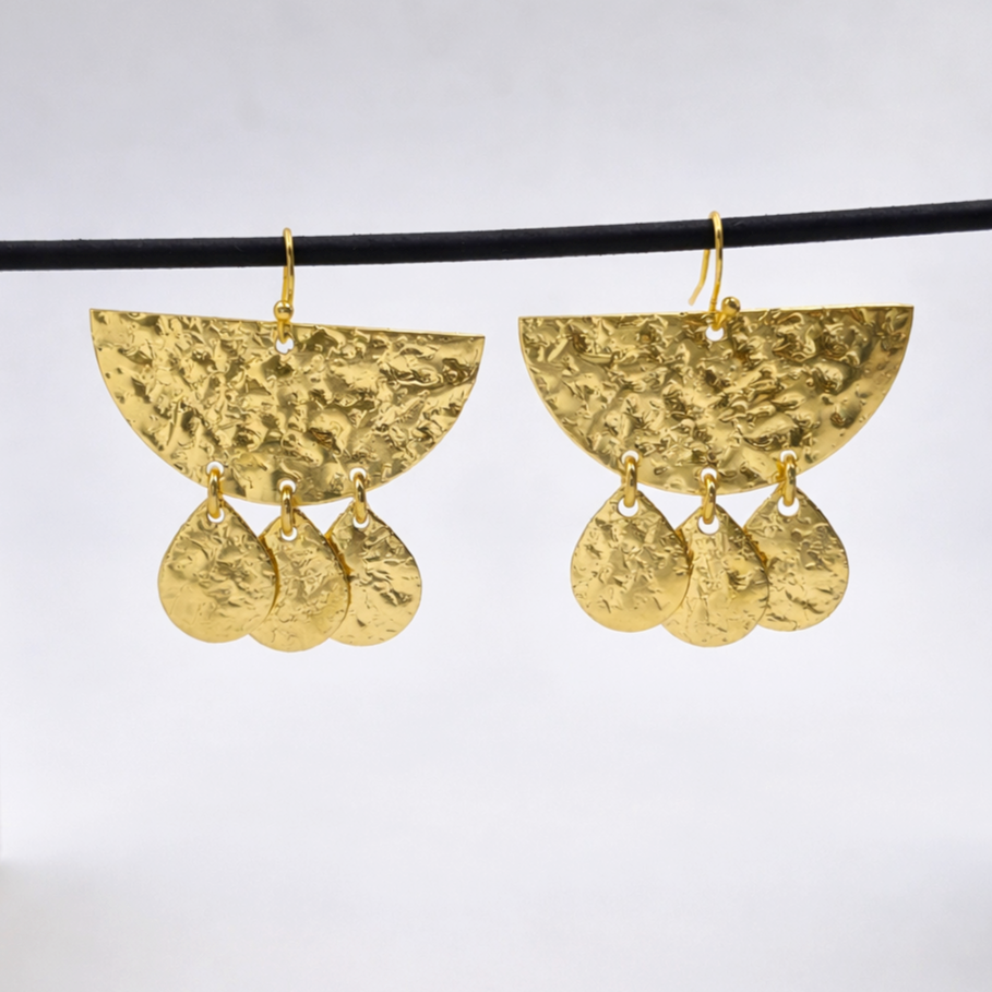 Elegant Silver Geometric Drop Earrings EAR10-PLN
