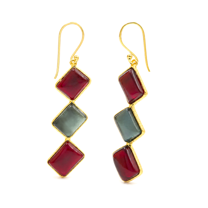 Rectangular Beauty Dangle Earrings EAR12-GLD