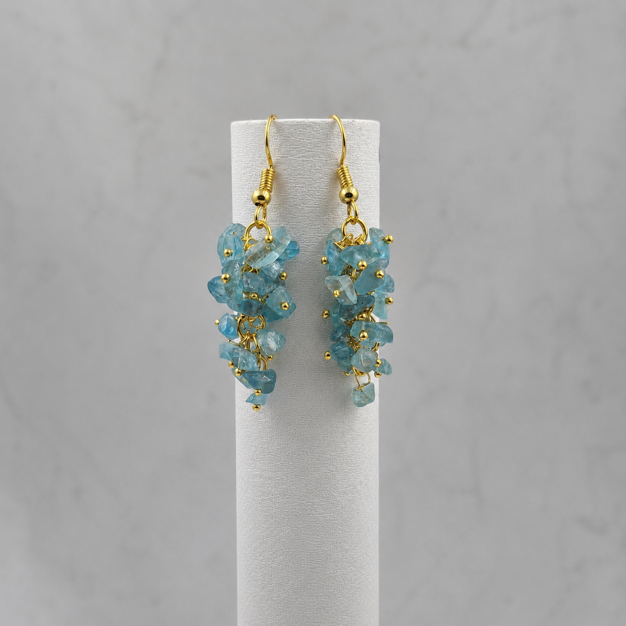 Boho Cluster Drop Earrings for Women Statement Fashion Jewelry EAR16-GLD