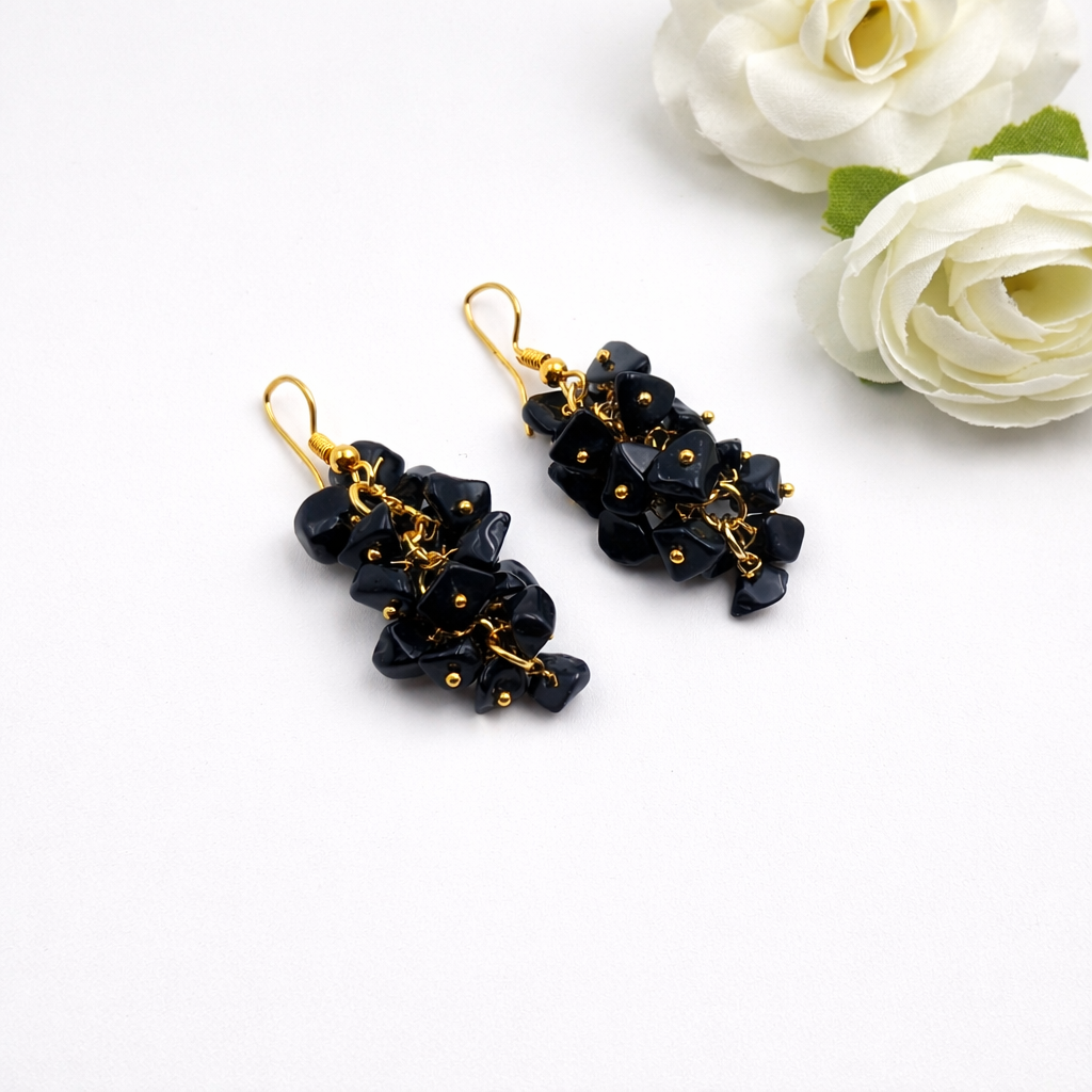 Boho Cluster Drop Earrings for Women Statement Fashion Jewelry EAR16-GLD