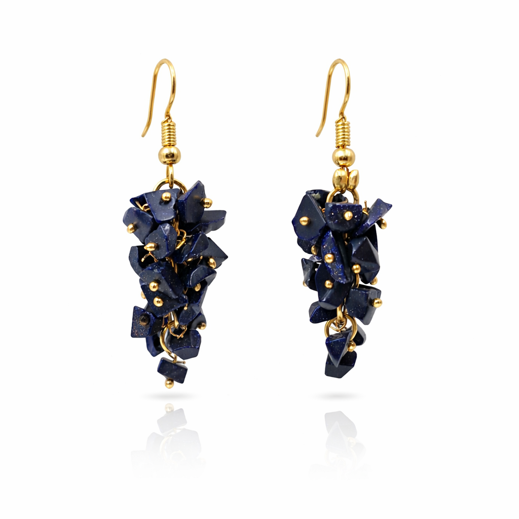 Boho Cluster Drop Earrings for Women Statement Fashion Jewelry EAR16-GLD