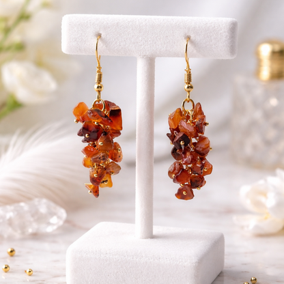 Boho Cluster Drop Earrings for Women Statement Fashion Jewelry EAR16-GLD