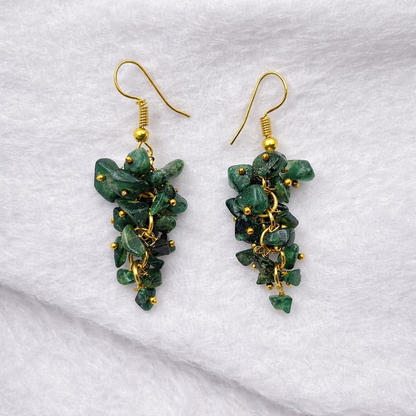 Boho Cluster Drop Earrings for Women Statement Fashion Jewelry EAR16-GLD