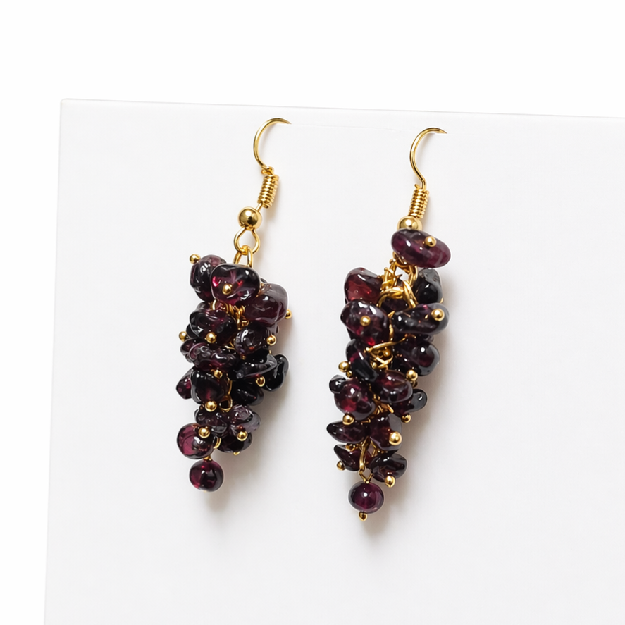 Boho Cluster Drop Earrings for Women Statement Fashion Jewelry EAR16-GLD