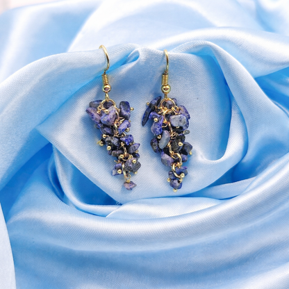 Boho Cluster Drop Earrings for Women Statement Fashion Jewelry EAR16-GLD