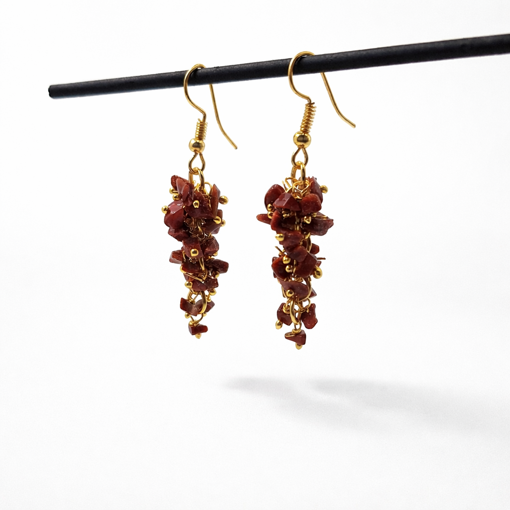 Boho Cluster Drop Earrings for Women Statement Fashion Jewelry EAR16-GLD