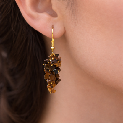 Boho Cluster Drop Earrings for Women Statement Fashion Jewelry EAR16-GLD