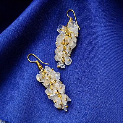 Boho Cluster Drop Earrings for Women Statement Fashion Jewelry EAR16-GLD