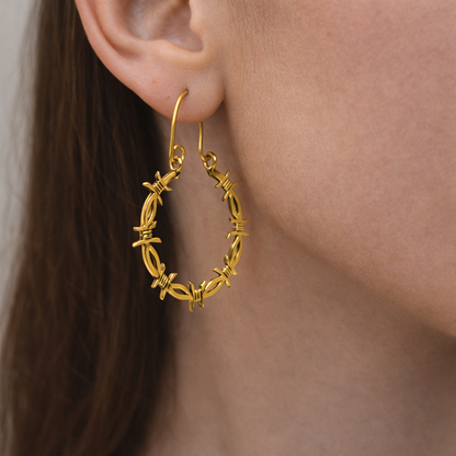 Plain Brass Hoop Earrings Minimalist Everyday HP01-BRS