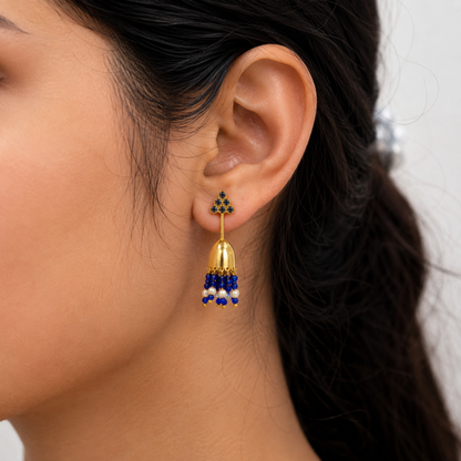 Gold Plated Traditional Jhumka Earrings for Women Ethnic Jewelry JH06-GLD