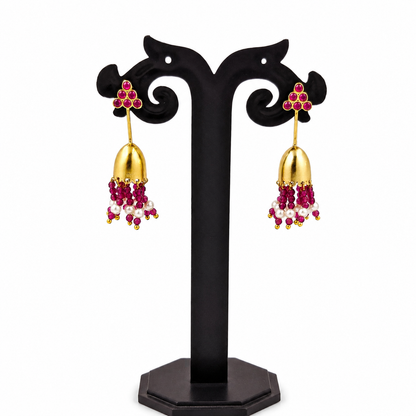 Gold Plated Traditional Jhumka Earrings for Women Ethnic Jewelry JH06-GLD