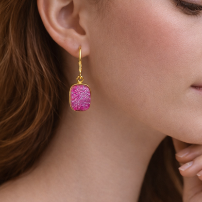 Urban Luxury Frost Gemstone Drop Earring LB03-GLD
