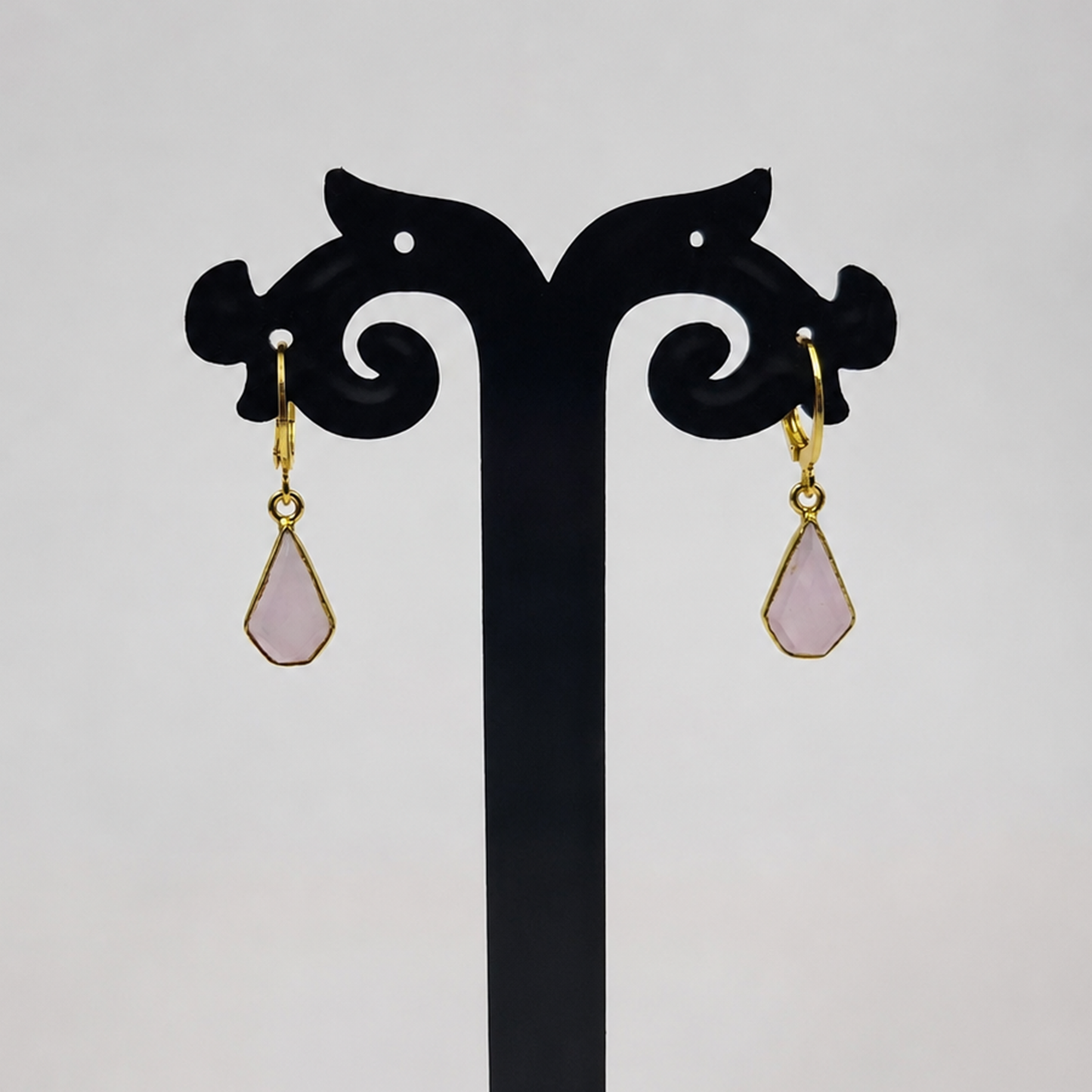 Gold Plated Geometric Drop Earrings for Women Minimalist Dangle Jewelry LB04-GLD