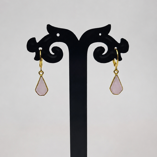Gold Plated Geometric Drop Earrings for Women Minimalist Dangle Jewelry LB04-GLD