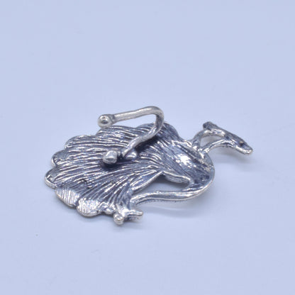Dancing Peacock Septum Silver Plated Peacock Jewelry Nose Ring NR-02
