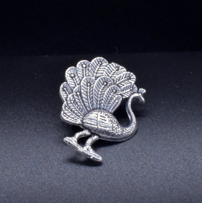 Dancing Peacock Septum Silver Plated Peacock Jewelry Nose Ring NR-02