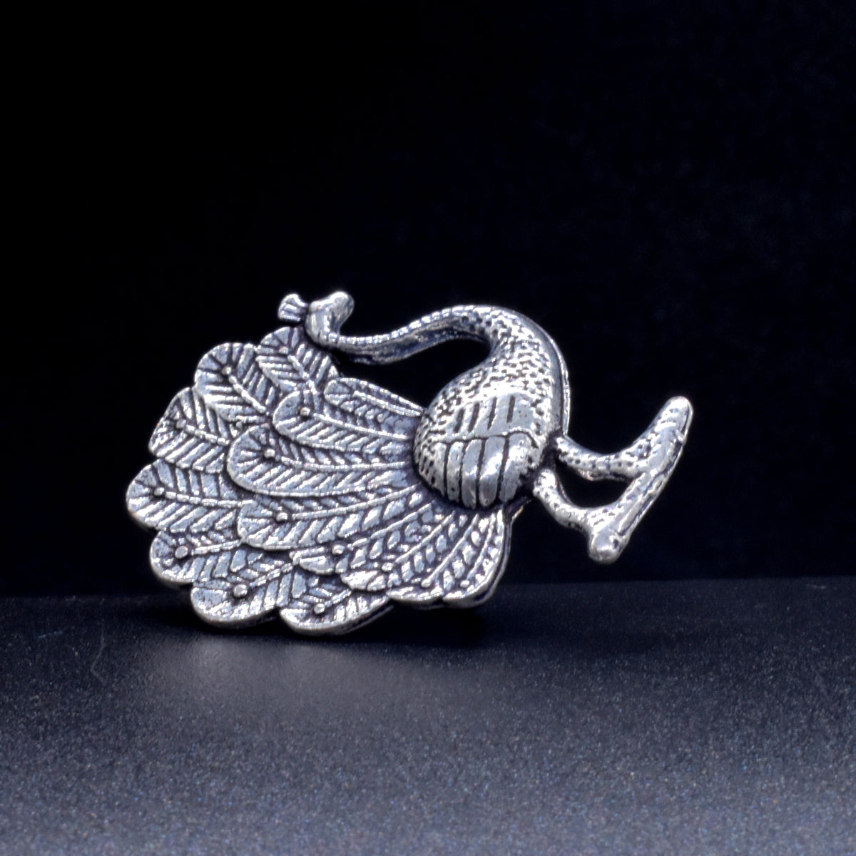 Dancing Peacock Septum Silver Plated Peacock Jewelry Nose Ring NR-02