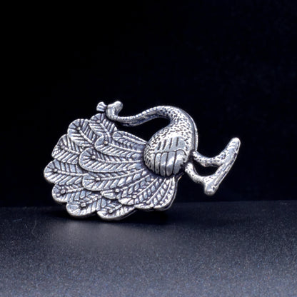 Dancing Peacock Septum Silver Plated Peacock Jewelry Nose Ring NR-02