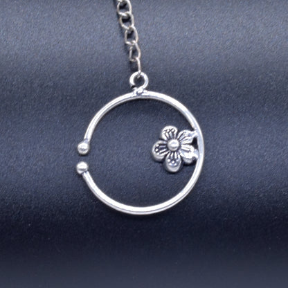 Big Septum Nose Ring Silver Plated Antique Nose Ring With Chain NR-03