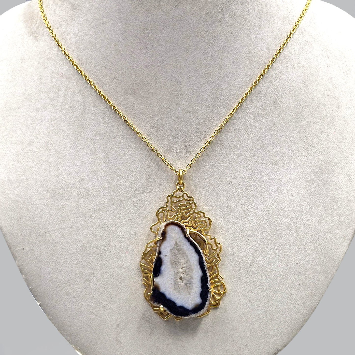 Boho Gold Pendant Necklace for Women Artistic Statement Jewelry PCH05-GLD