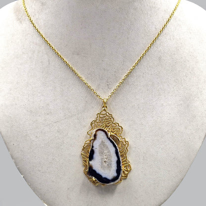 Boho Gold Pendant Necklace for Women Artistic Statement Jewelry PCH05-GLD