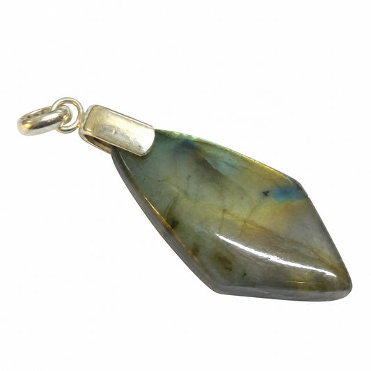 Labradorite Teardrop Pendant Natural Stone Silver Tone Jewelry PEN251-SLV-NLBD01