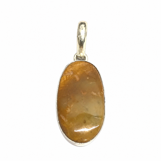 Natural Jasper Pendant Statement Jewelry PEN268-SLV-NJR01