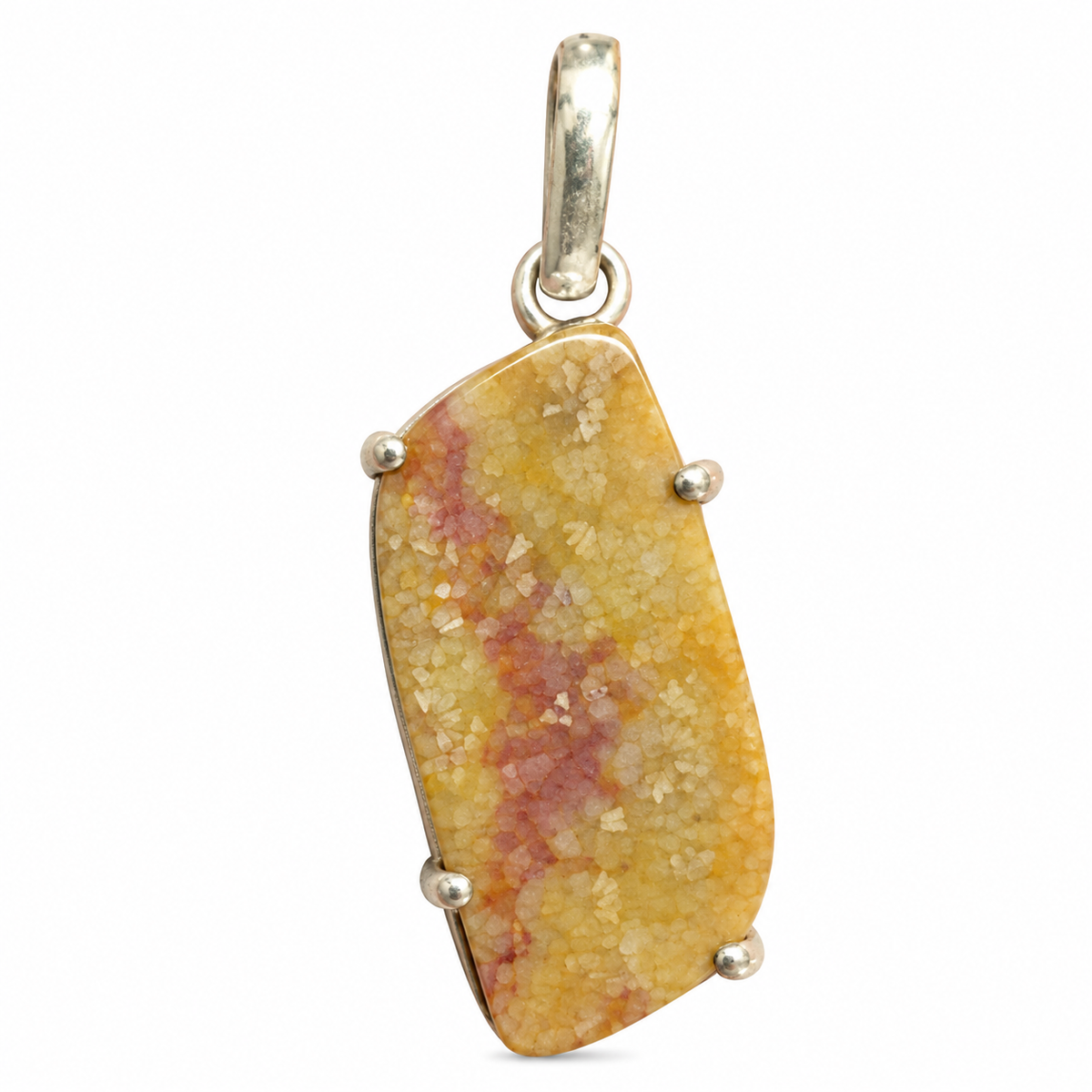 Fossil Coral Pendant | Natural Stone Modern Jewelry Gift PEN795-SLV-NFC01