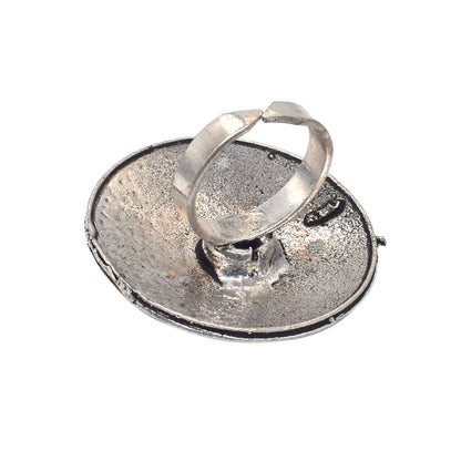 Oxidized Silver Adjustable Ring Silver Plated Women's Ring Gift RIN-6789