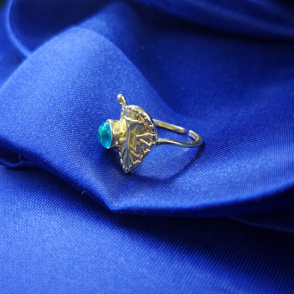 Skeleton Tree Stamp Druzy Ring RIN04-GLD