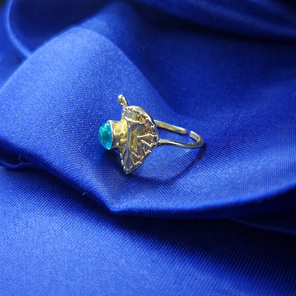 Skeleton Tree Stamp Druzy Ring RIN04-GLD
