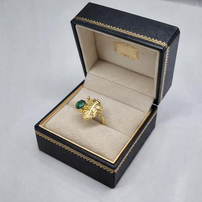 Skeleton Tree Stamp Druzy Ring RIN04-GLD