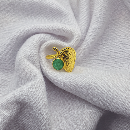 Skeleton Tree Stamp Druzy Ring RIN04-GLD