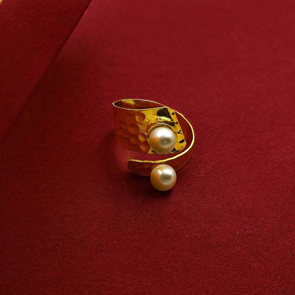 Textured Wide Band Front Adjustable Ring RIN08-GLD