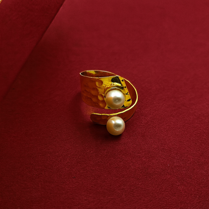 Textured Wide Band Front Adjustable Ring RIN08-GLD