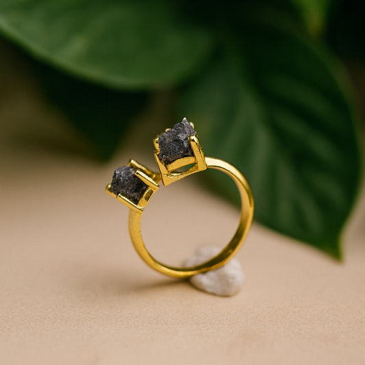 Minimalist Druzy Colorful Ring RIN10-GLD