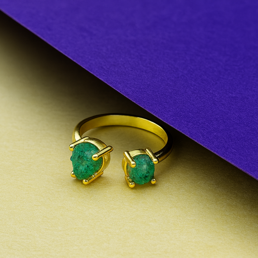 Minimalist Druzy Colorful Ring RIN10-GLD
