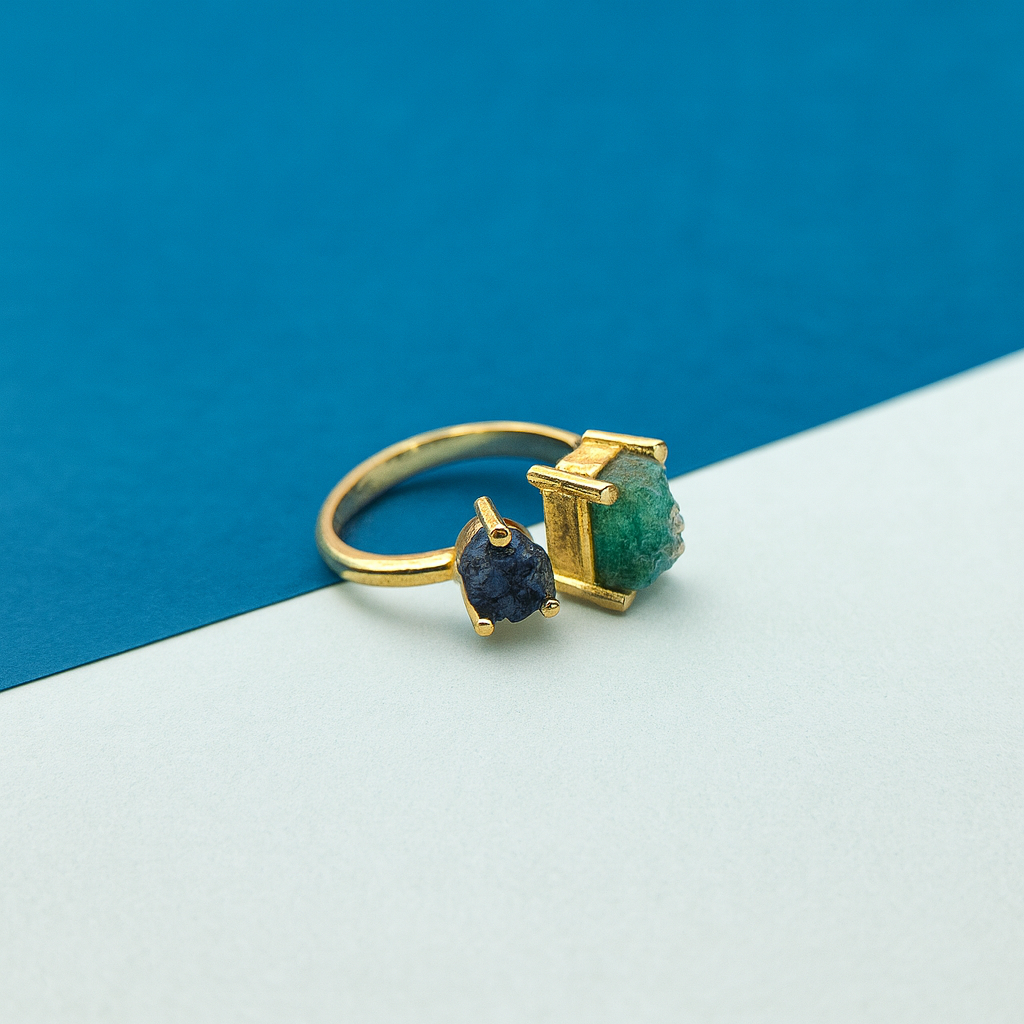 Stackable Band Druzy Ring RIN11-GLD